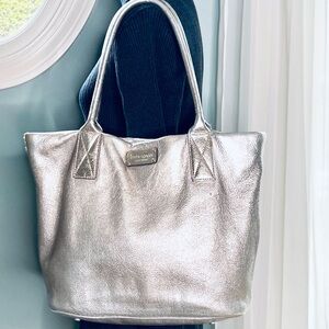 Vintage Kate Spade Metallic Silver Tote